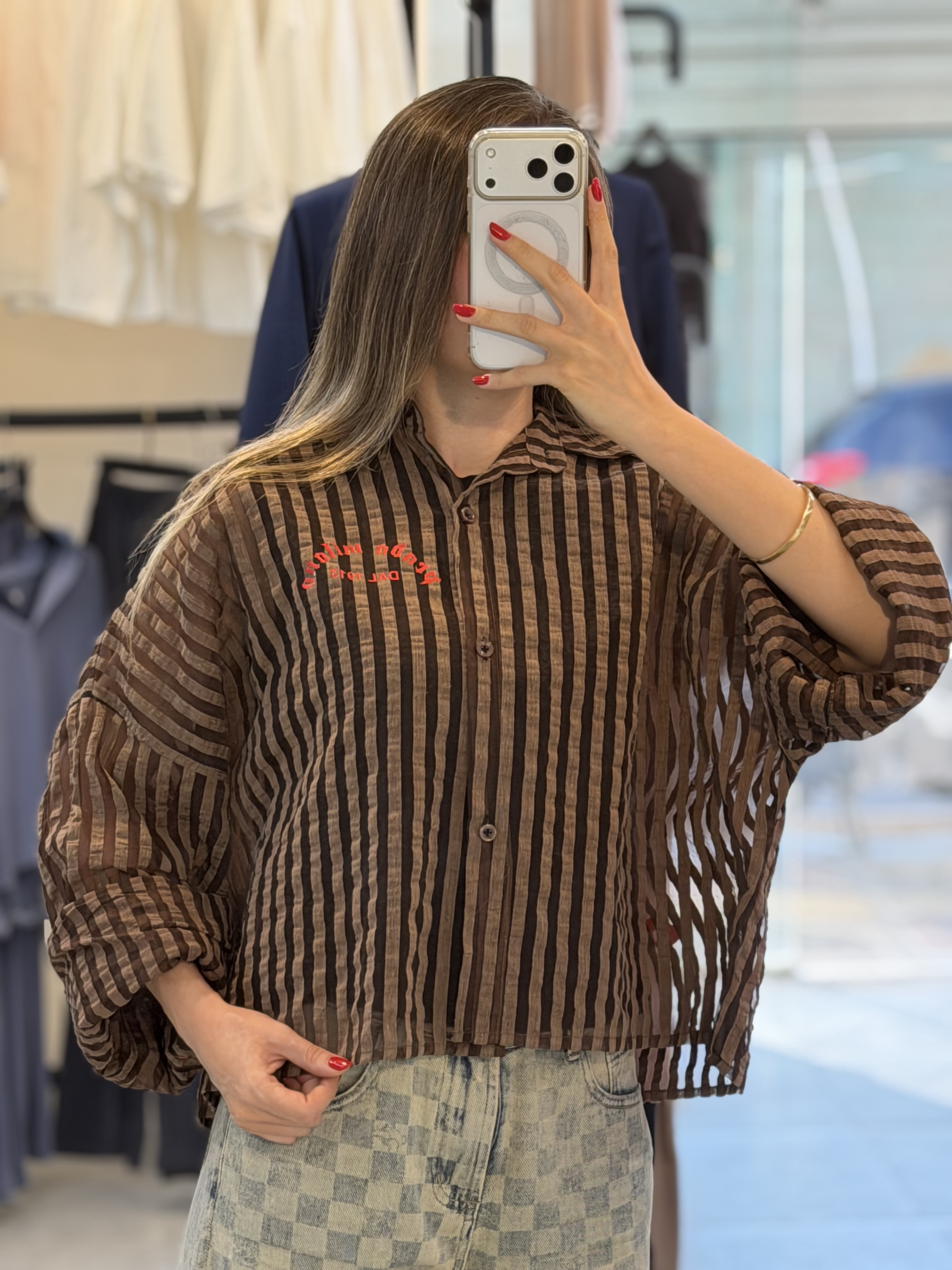 شومیز شیشه ای راه راه